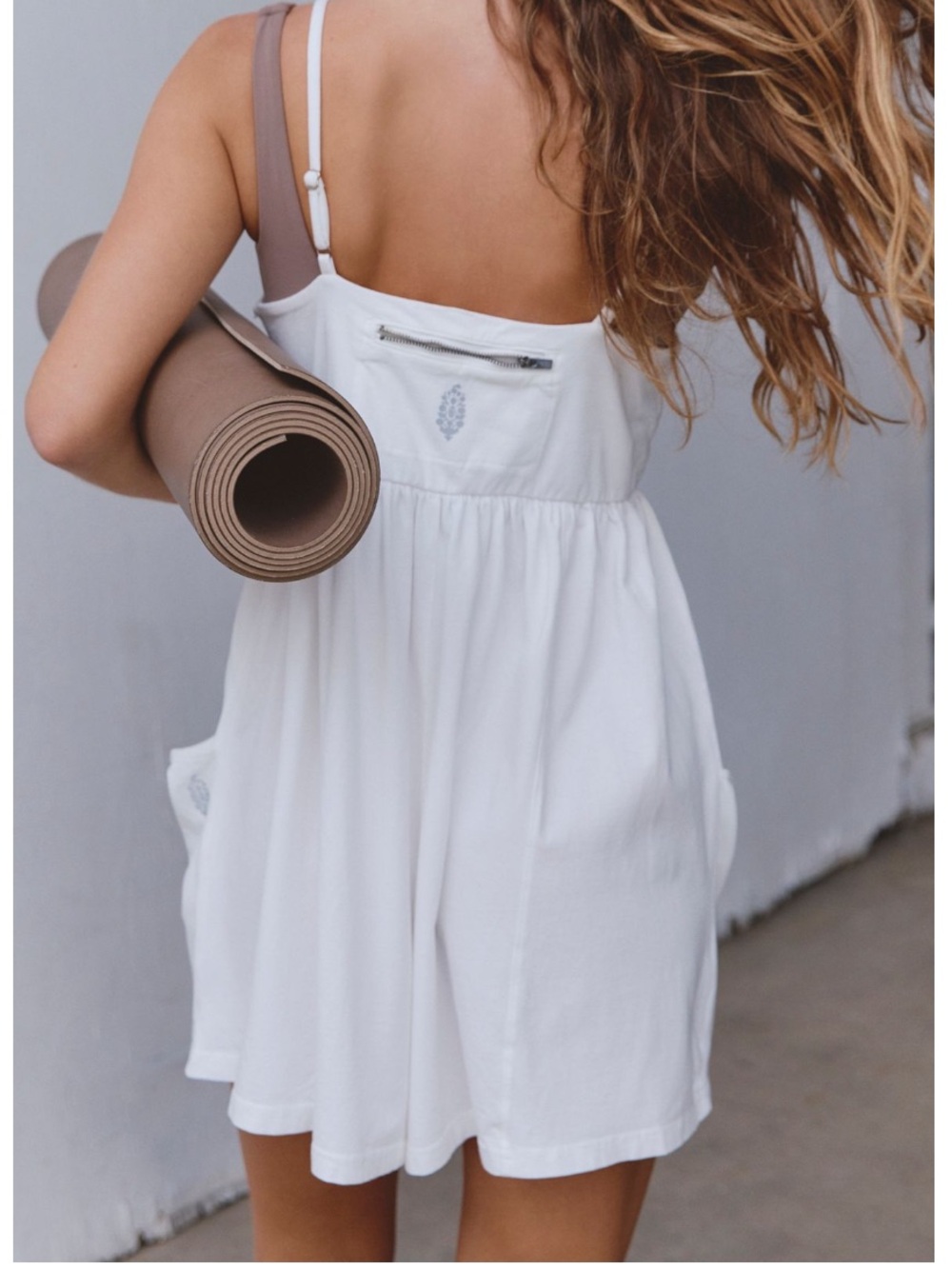 FREE PEOPLE FP Movement Hot Shot Strappy Romper White NWT Size M - Picture 2 of 7